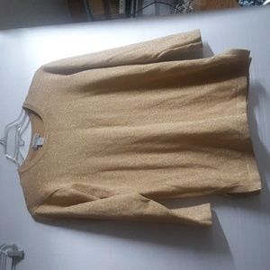 David Hollis Size M Gold Sparkly Top (SKU N76)